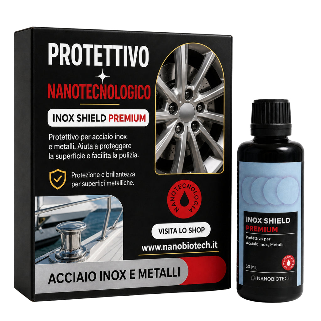 PROTETTIVO IN NANOTECNOLOGIA PER METALLI - INOX SHIELD PREMIUM (KIT 50ml) - Trattamento nanotecnologico super-idrofobico anti-adesione - easy to clean [13]
