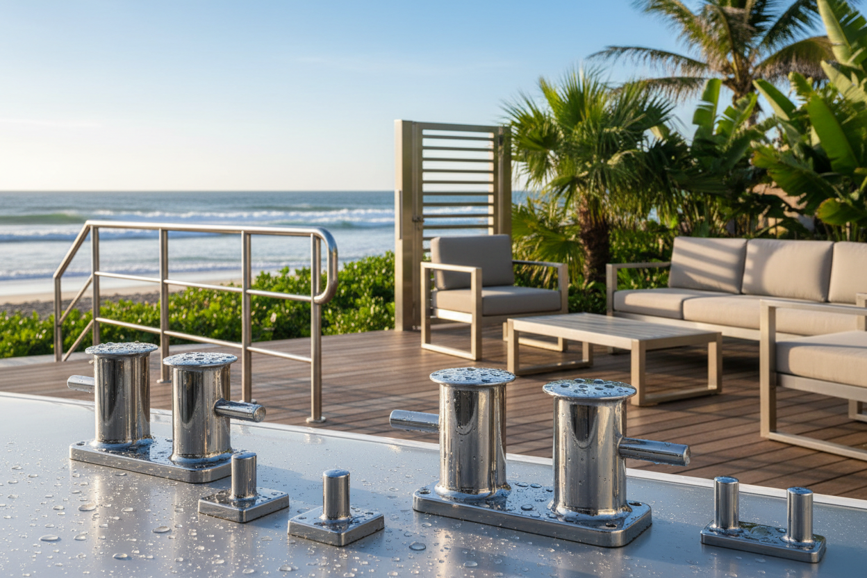 Strutture marine e da giardino in acciaio inox